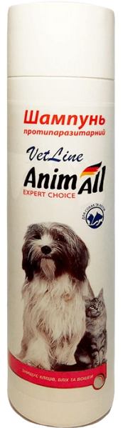 Анимал AnimAll VetLine шампунь противопаразитарный для кошек и собак (пропоксур), 250 мл 3856 фото