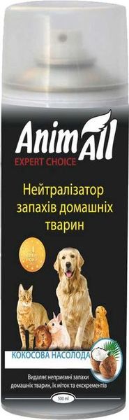 Анималл Кокосовое наслаждение AnimAll Expert Choice нейтрализатор запаха домашних животных, 500 мл 7256 фото