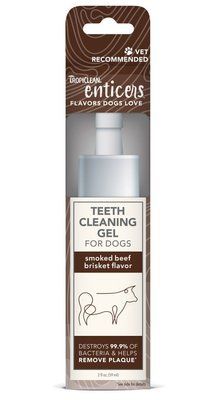 Гель TropiClean Enticers Teeth Cleaning No Brush Smoked Beef Brisket Flavor с говядиной для чистки зубов у собак, 59 мл (004504) 7205 фото
