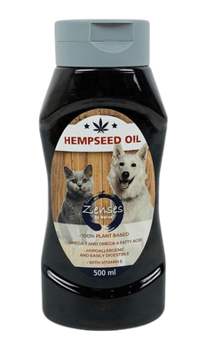 Конопляна олія Zenses by Nerus Hempseed Oil вітамінна, для котів та собак, 500 мл (09-530) 5645 фото
