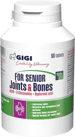 Активет Плюс Gigi Activet Рlus for Senior хондропротектор противовоспалительный для собак от 5 лет, 90 таблеток, 1 таблетка на 15 кг 3932 фото