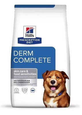 Хилс Hill's PD Canine Derm Complete лечебный корм для собак при пищевой аллергии, атопическом дерматите, 1,5 кг 15559 фото