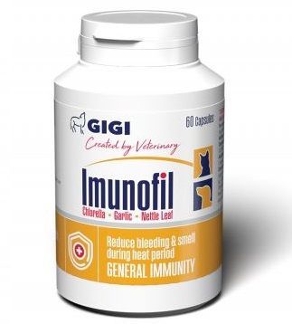 Имунофил Gigi Imunofil для укрепления иммунитета у собак и кошек, 60 капсул 4911 фото
