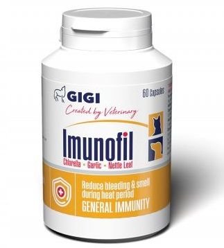 Імунофіл Gigi Imunofil для зміцнення імунітету у собак і кішок, 60 капсул 4911 фото
