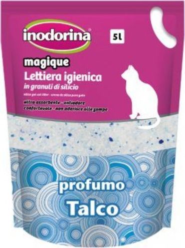 Inodorina Magique Profumo Talco силикагелевый наполнитель для кошачьего туалета c ароматом талька, 2,5 кг, 5 л (1200010006) 5698 фото