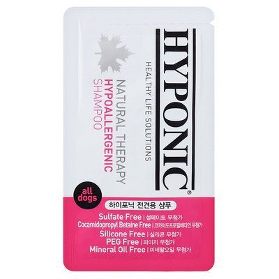 Hyponic Hypoallergenic, гипоаллергенный шампунь с подсолнечным маслом, жожоба и экстрактом зеленого чая, д/собак, 10 мл. H1SH1AL0010HYKNN фото