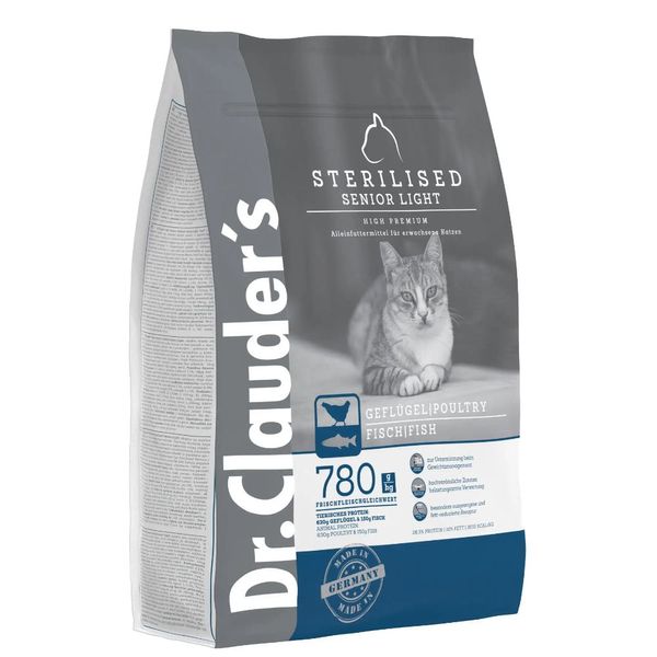 Dr.Clauder's High Premium Sterilised Senior Light сухий корм для стерилізованих кішок старше 8 років, 4 кг 5327 фото