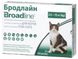Бродлайн Broadline капли на холку от глистов блох и клещей для кошек весом от 2,5 до 7.5 кг,, 3 пипетки 912 фото 1