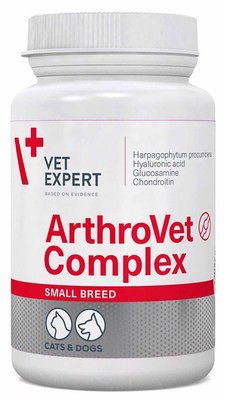 Артровет Комплекс ArthroVet Complex Small Breed/Cat VetExpert для суглобів собак дрібних порід кішок, 60 капсул 1057 фото