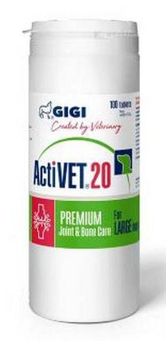 Активет Gigi Activet хондропротектор противовоспалительный для крупных собак, 100 таблеток, 1 таблетка на 20 кг 953 фото