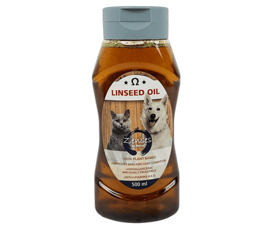 Льняна олія Zenses by Nerus Linseed Oil вітамінна, для травної системи, шкіри котів та собак, 500 мл 5646 фото