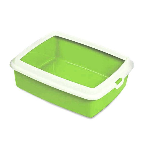 Туалет-лоток Гидра Мини 43*31*12 см Hydra Mini пластиковый с рамкой для кошек, цвет зелёный 5147 фото