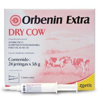 Орбенин EDC для профилактики и лечения мастита у коров в сухостойный период, шприц-катетер 3,6 гр 5034 фото