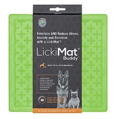 LickiMat Dog Buddy Green коврик антистресс для вылизывания и медленного кормления собак и кошек, зелёный (00135) 7793 фото