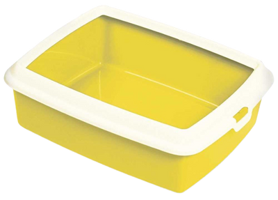Туалет-лоток Гідра Міні 43*31*12 см Hydra Mini пластиковий з рамкою для кішок, колір жовтий 5148 фото
