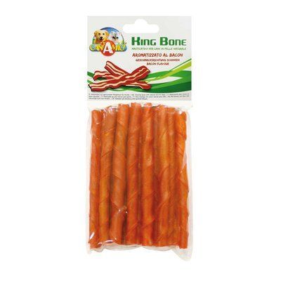 Лакомство CROCI жилированное KingBone Bacon, витой сток, 10 см, 10 г C1003221 фото