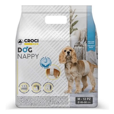 Підгузки-пояси Croci Dog Nappy for Male для псів, розмір М, обхват 40-50 см, 12 підгузків (C6028878) 6782 фото