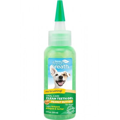 Тропіклін "Арахісова олія" TropiClean Fresh Breath Clean Teeth (No Brush) гель для догляду за ротовою порожниною у собак, 59 мл 5381 фото