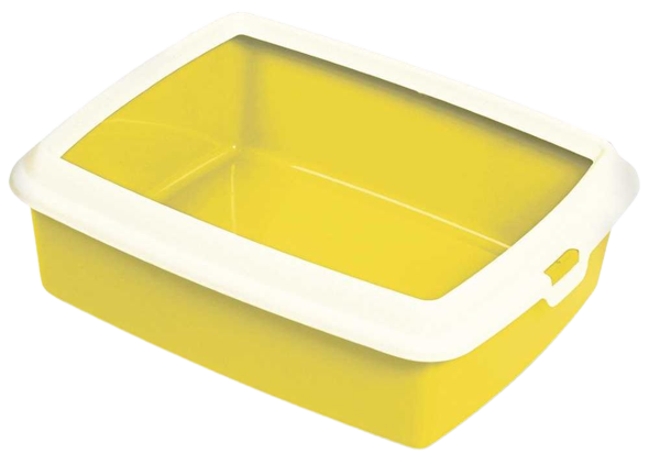 Туалет-лоток Гидра Мини 43*31*12 см Hydra Mini пластиковый с рамкой для кошек, цвет жёлтый 5148 фото