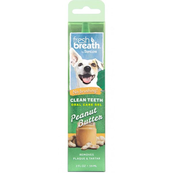 Тропіклін "Арахісова олія" TropiClean Fresh Breath Clean Teeth (No Brush) гель для догляду за ротовою порожниною у собак, 59 мл 5381 фото