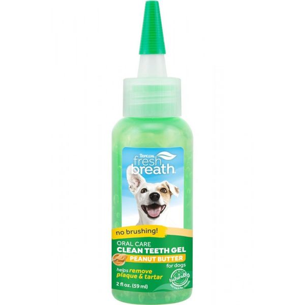Тропиклин "Арахисовое масло" TropiClean Fresh Breath Clean Teeth (No Brush) гель для ухода за полостью рта у собак, 59 мл 5381 фото