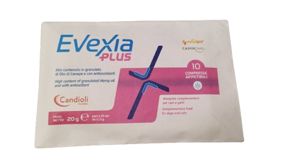 Эвексия Плюс Candioli Evexia Plus с конопляным маслом при хронических болях у собак и кошек, 10 таблеток (блистер) 6988 фото