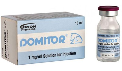 Домитор Domitor 0,1% для одержання седативного ефекту і аналгезії у собак і кішок, 10 мл 1400 фото