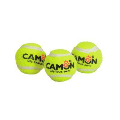 Игрушка для собак CAMON мяч теннисный с пищалкой, желтый, 5 см AD112/B фото
