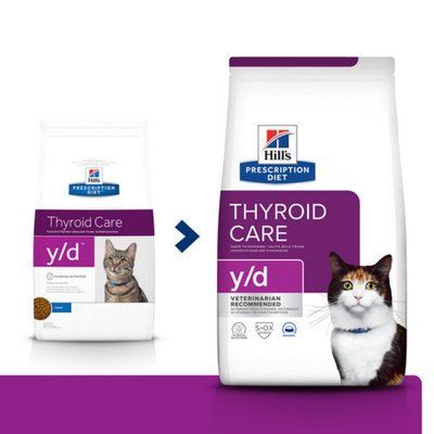 Хилс Hill's PD Feline Thyroid Care Y/D корм для кошек с гипертиреозом ( болезнь щитовидной железы ) , 3 кг  11599 фото
