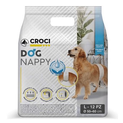 Підгузки-пояси Croci Dog Nappy for Male для псів, розмір L, обхват 50-60 см, 12 підгузків (C6028997) 6783 фото