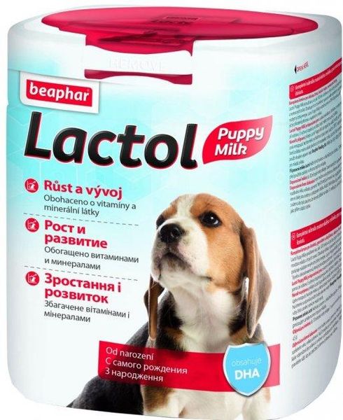 Молоко сухое Бефар Lactol Puppy Milk Beaphar молочная смесь для вскармливания щенков, 500 гр 5056 фото