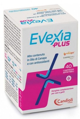 Евексія Плюс Candioli Evexia Plus з конопляною олією в разі хронічних болів у собак і котів, 40 таблеток (банка) 6989 фото