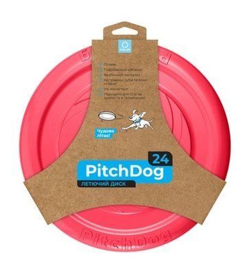Пітч Дог Collar PitchDog ігрова тарілка для апортування собак, діаметр 24 см, колір рожевий 15672 фото