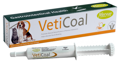 Ветікоул Mervue Veticoal паста з активованим вугіллям для поліпшення травлення у собак і котів, 60 мл (0210202307) 6733 фото