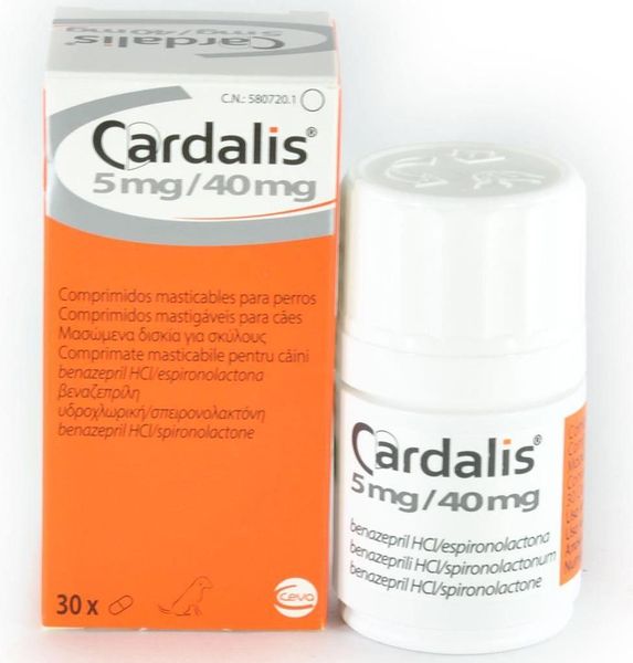 Кардалис 5 мг/ 40 мг Cardalis Ceva для лечения сердечной недостаточности у собак, 30 таблеток 1305 фото