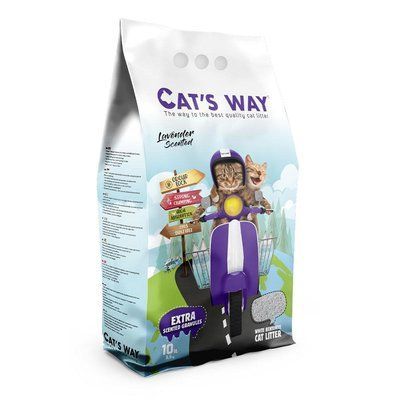 Бентонитовый наполнитель CAT'S WAY лаванда+фиолет. гранулы, 10л CTSWY-003-2 фото