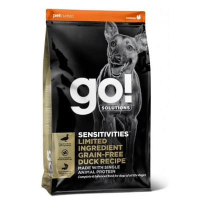 Гоу! Gо! Sensitivites LID Grain Free Duck Recipe беззерновой сухой корм с уткой для щенков и собак, 1,6 кг (FG00047) 6097 фото