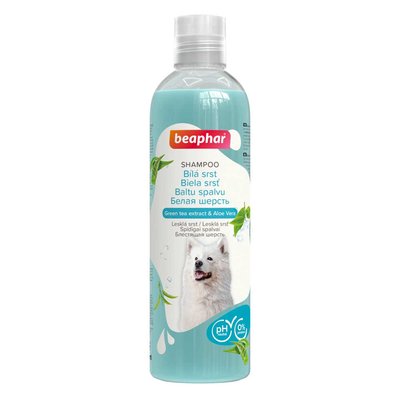 Шампунь Beaphar Shampoo for Dogs Green Tea & Aloe Vera с зеленым чаем и алоэ вера для собак с белоснежной шерстью, 250 мл (19983) 7339 фото