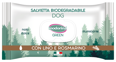 Inodorina Salv Green Illuminante вологі серветки, що освітлюють з розмарином для собак, 30 серветок (2300140002) 5726 фото