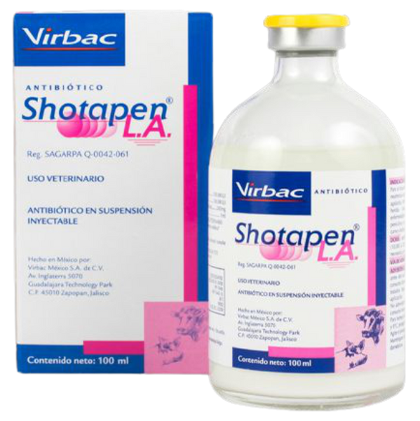 Шотапен Л.А Virbac Shotapen L.A комплексний ін'єкційний антибактеріальний препарат, 100 мл 3948 фото