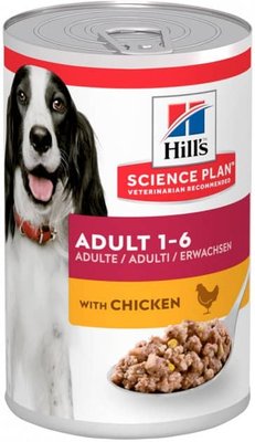 Хилс Hill's SP Canine Adult Chicken консервированный корм с курицей для собак в возрасте от 1 до 6 лет, 370 гр (607098) 7732 фото