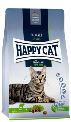 Happy Cat Culinary Weide Lamm (Farm Lamb) сухий корм з ягням для котів із чутливим травленням, 1,3 кг (70548) 6939 фото