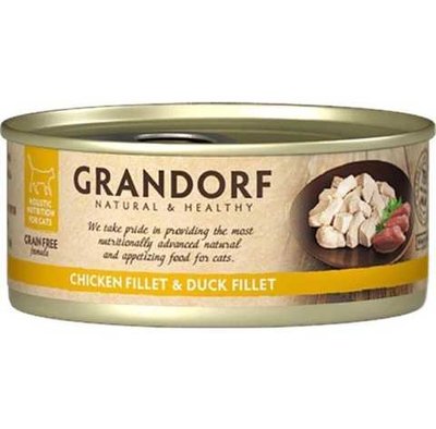 Grandorf Chicken Breast & Duck Fillet консерва для котів із курячою грудкою та качиним філе, 70 гр (70513) 5909 фото