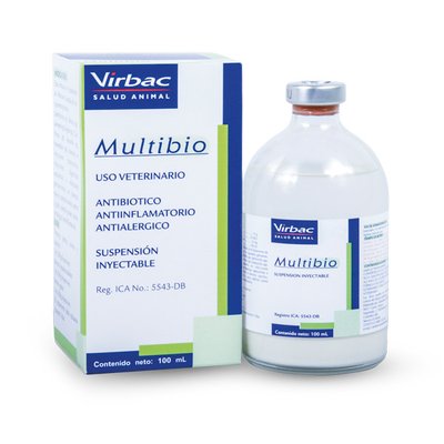 Мультібіо Virbac Мultibio комбінований протимікробний препарат для ВРХ і свиней, 100 мл 4148 фото
