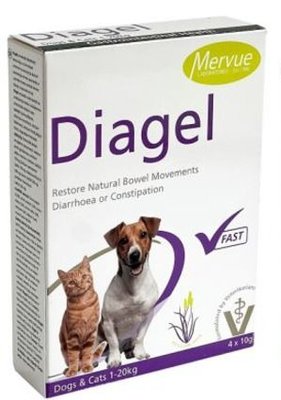 Диагель Mervue Diagel для восстановления естественного стула у собак и кошек весом до 20 кг, 4 х 10 гр, 4 пакетика (0210202306) 6735 фото