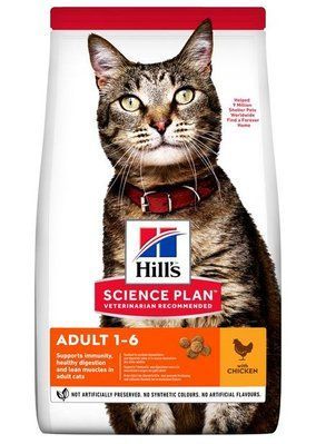 Хілс Hill's SP Feline Adult Chicken сухий корм з куркою для дорослих котів віком від 1 до 6 років, 3 кг (604058) 7683 фото