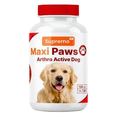 Витамины MAXI PAWS артро для собак, 120 табл.*1 гр НФ-00005750 фото