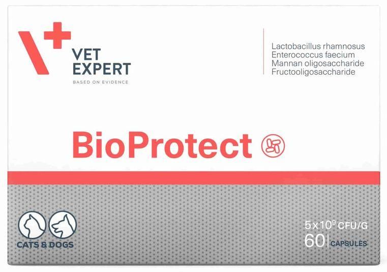 Биопротект Bioprotect Vetexpert препарат для лечения пищевых расстройств у собак и кошек, 60 капсул 627 фото