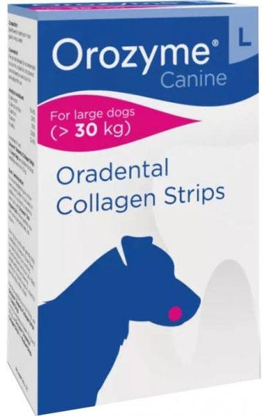 Орозим Ecuphar Orozyme L жевательные полоски для гигиены полости рта собак весом более 30 кг, упаковка (1921) 5043 фото