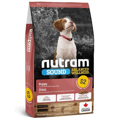Нутрам Nutram S2 Sound Balanced Wellness Puppy сухой корм холистик c курицей и яйцами для щенков, 11,4 кг (S2_(11.4kg) 6377 фото
